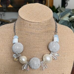 Elegant Silver Beaded Necklace